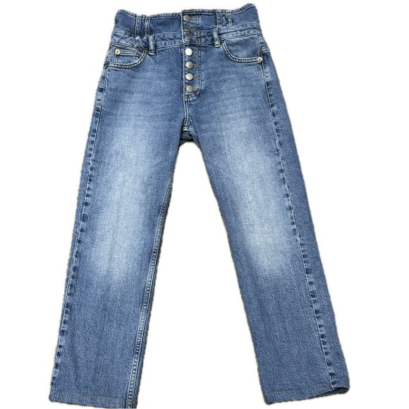 👖🥂 MARISSA WEBB Turner II Corset Jeans | Sz 24 | Indigo Vintage Wash Date Night - Picture 1 of 5
